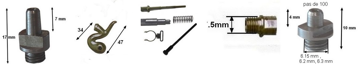 Percuteurs de fusils anciens , carabines de chasse