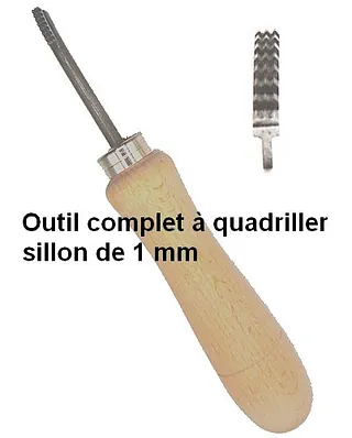 outil à quadriller fin 1 mm